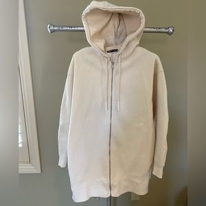 Zara long zip up hoodie jacket